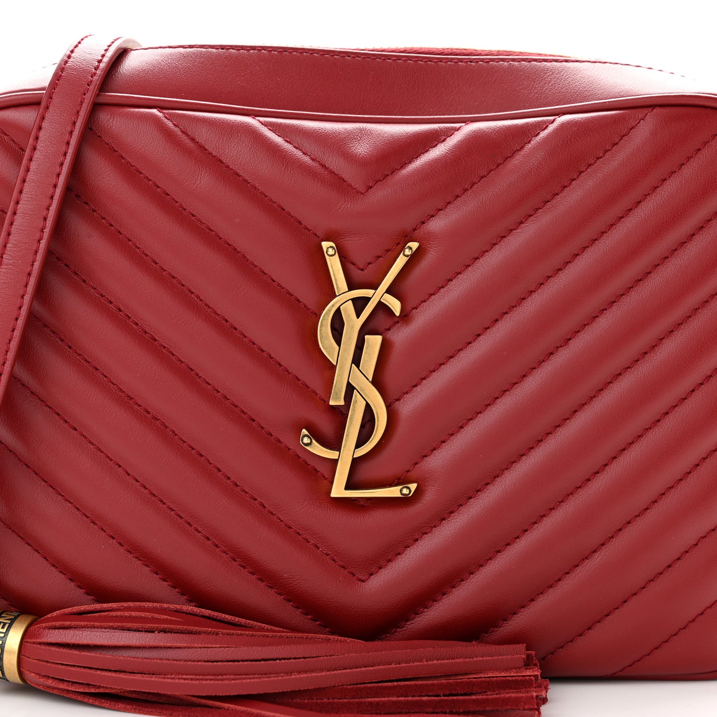 Calfskin Matelasse Monogram Lou Camera Bag Rouge Eros