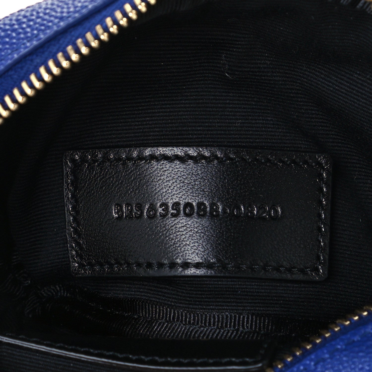 Saint Laurent Grain De Poudre Matelasse Monogram Baby Lou Camera Bag Sapphire Blue 7 of 10
