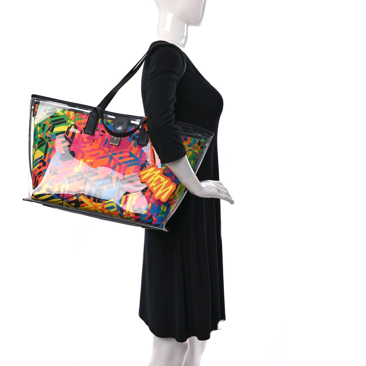 PVC Medium Portuna Shopper Tote Pink Multicolor