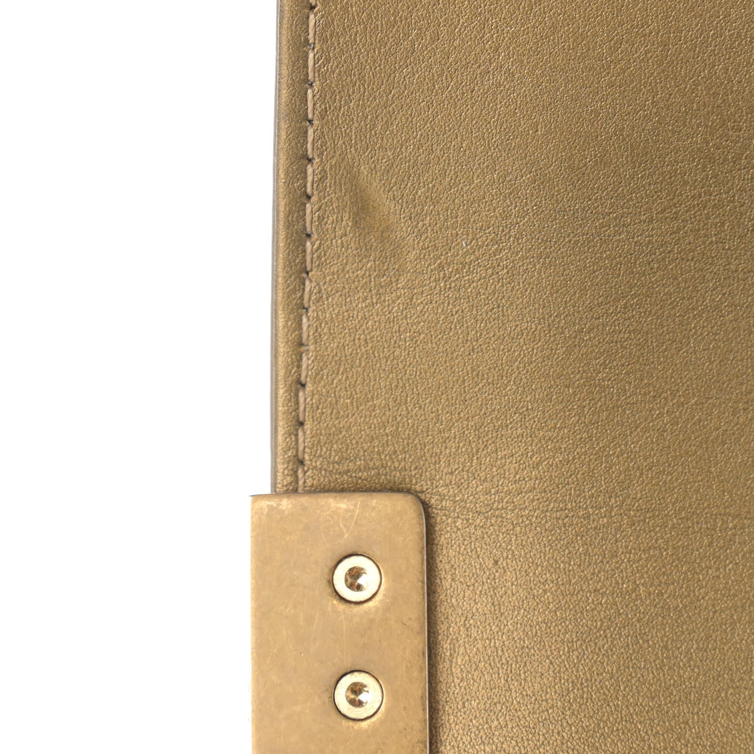Chanel Metallic Patent Calfskin Quilted Medium Boy Flap Gold 12 of 16