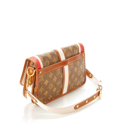 Louis Vuitton Monogram Rayures Tisse Clutch Red 3 of 8