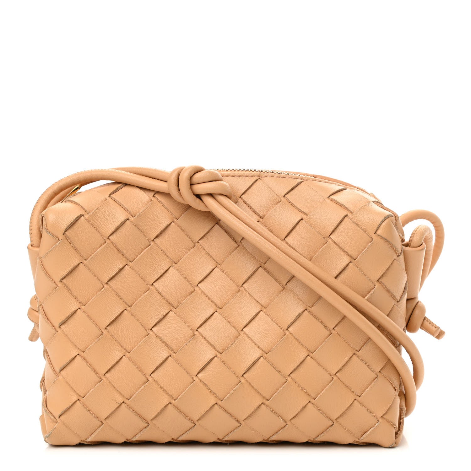 Bottega Veneta Nappa Intrecciato Mini Loop Camera Bag Almond 1 of 9