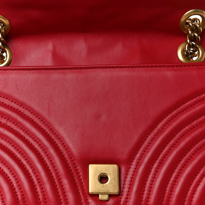 Gucci Calfskin Matelasse Small GG Marmont Shoulder Bag Hibiscus Red 16 of 16