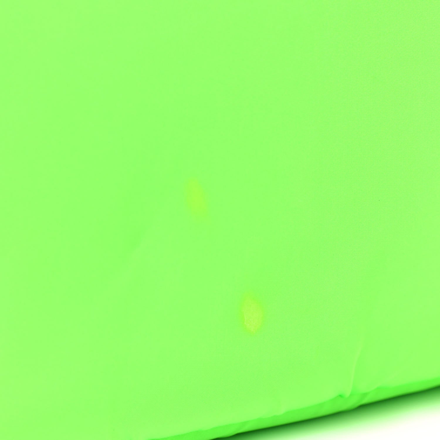 Prada Tessuto Nylon Soft Padded Medium Shopping Tote Verde Fluo 12 of 13