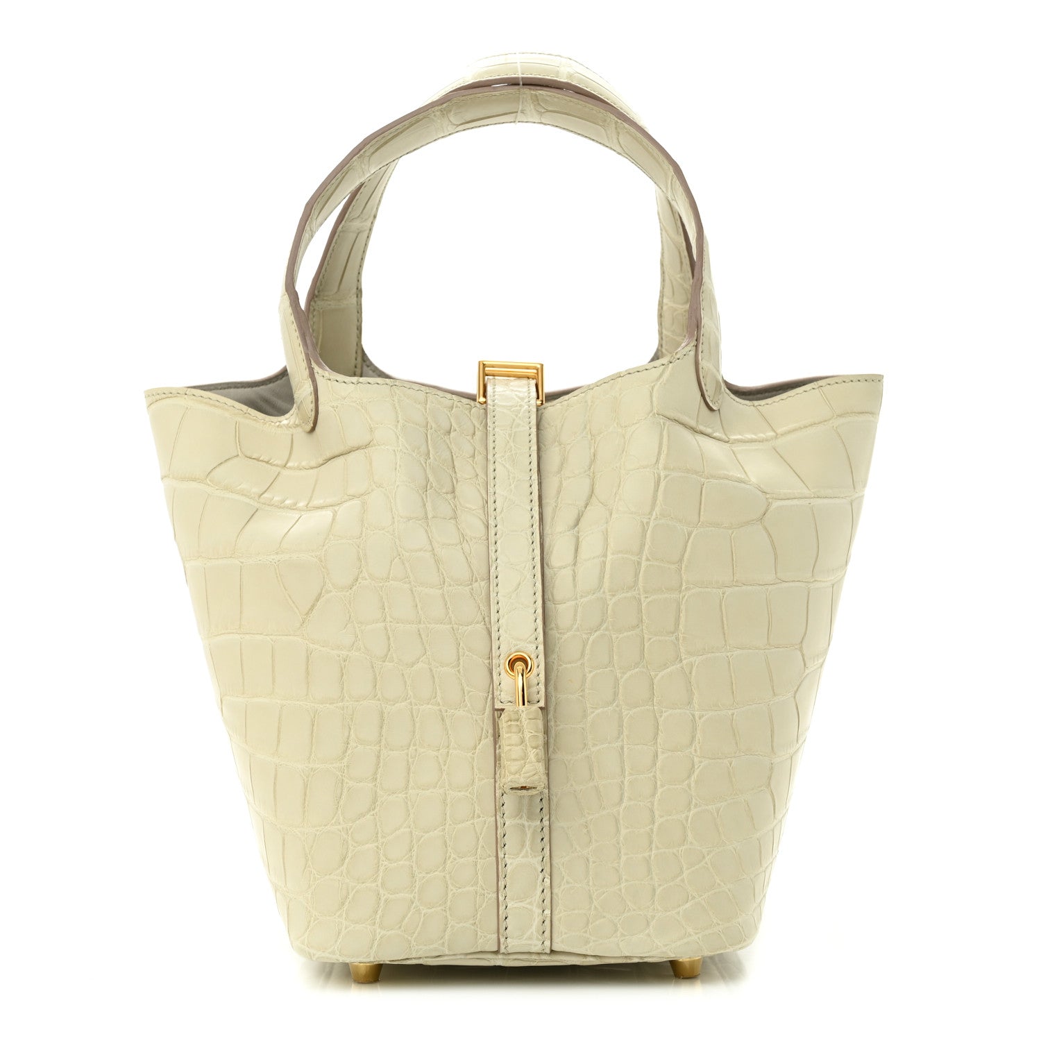 Hermes Matte Alligator Picotin Lock 18 Beton 1 of 12