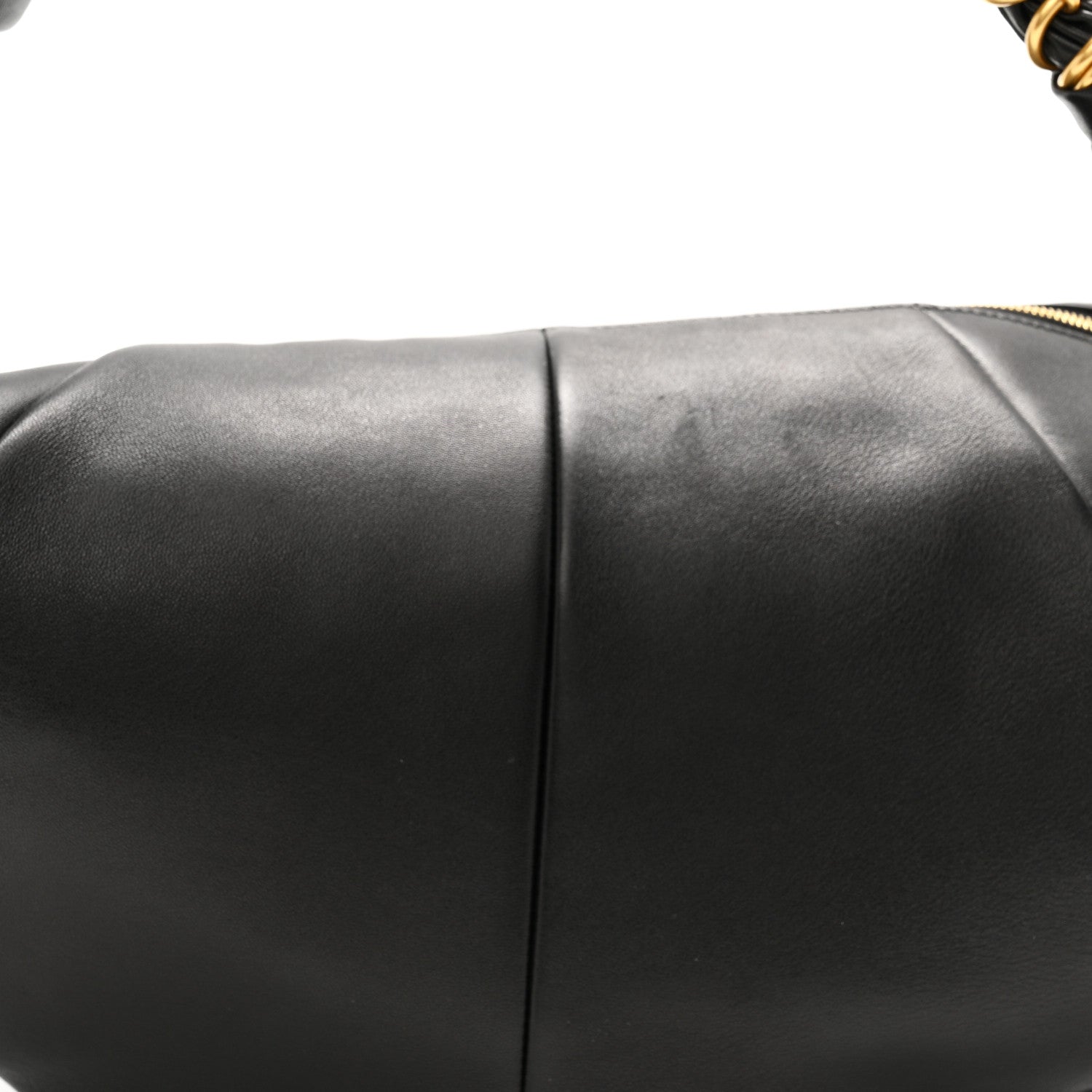 Saint Laurent Lambskin Small Amalia Hobo Black 8 of 11