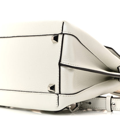 MCM Grained Calfskin Medium Milla Convertible Backpack White Flake 10 of 13
