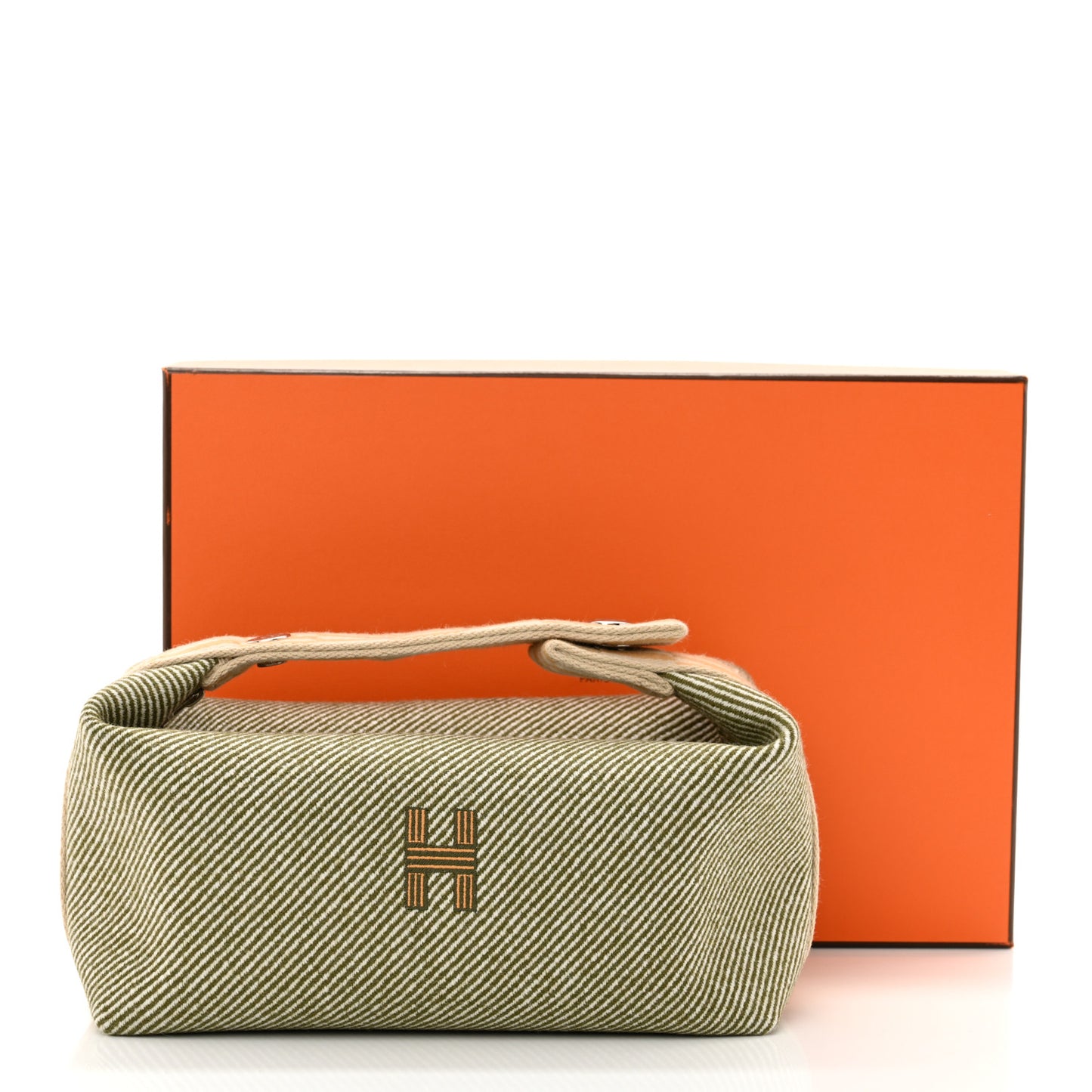 Wool Small Bride-A-Brac H Natte Pouch Vert Foret