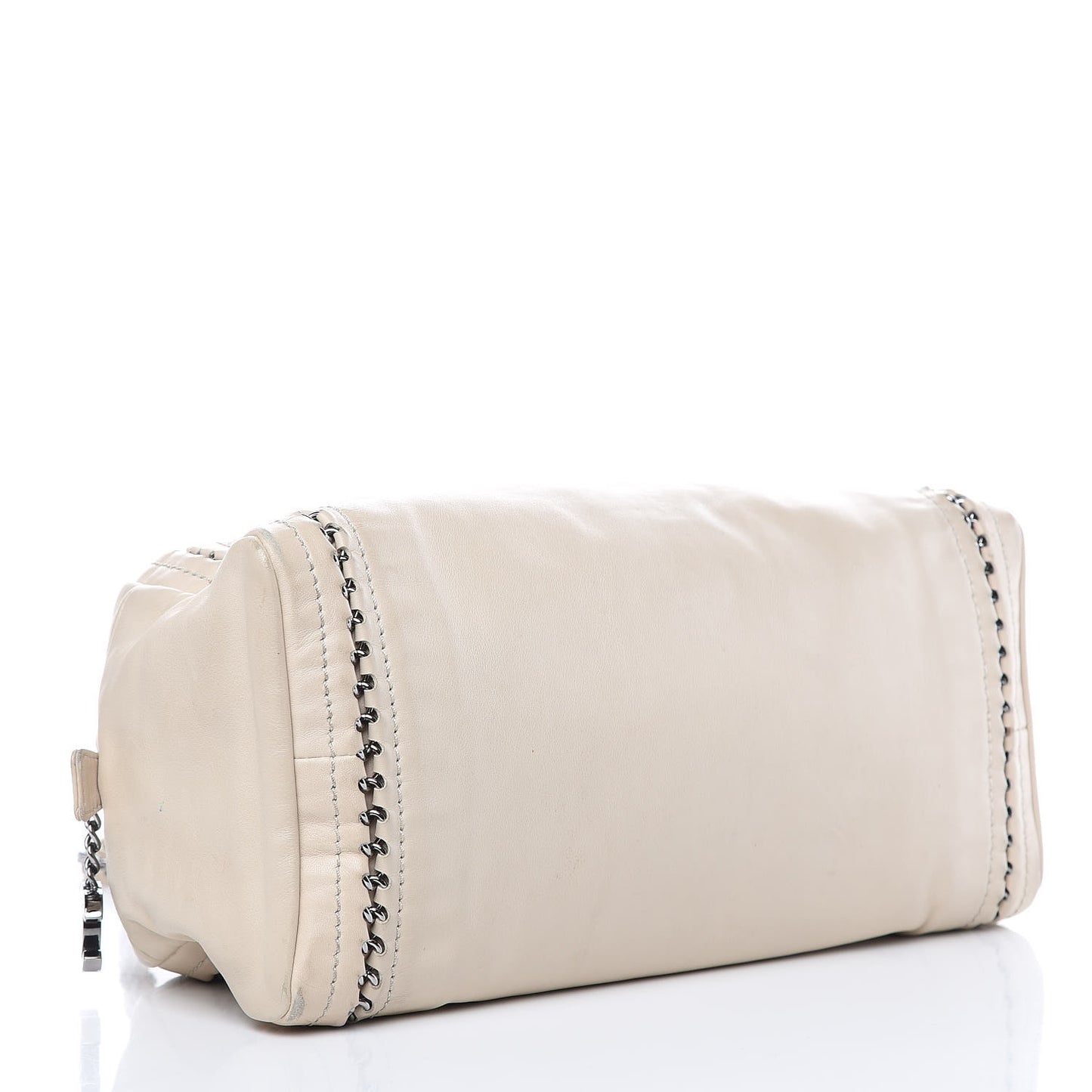 Smooth Calfskin Medium Luxe Ligne Bowler White