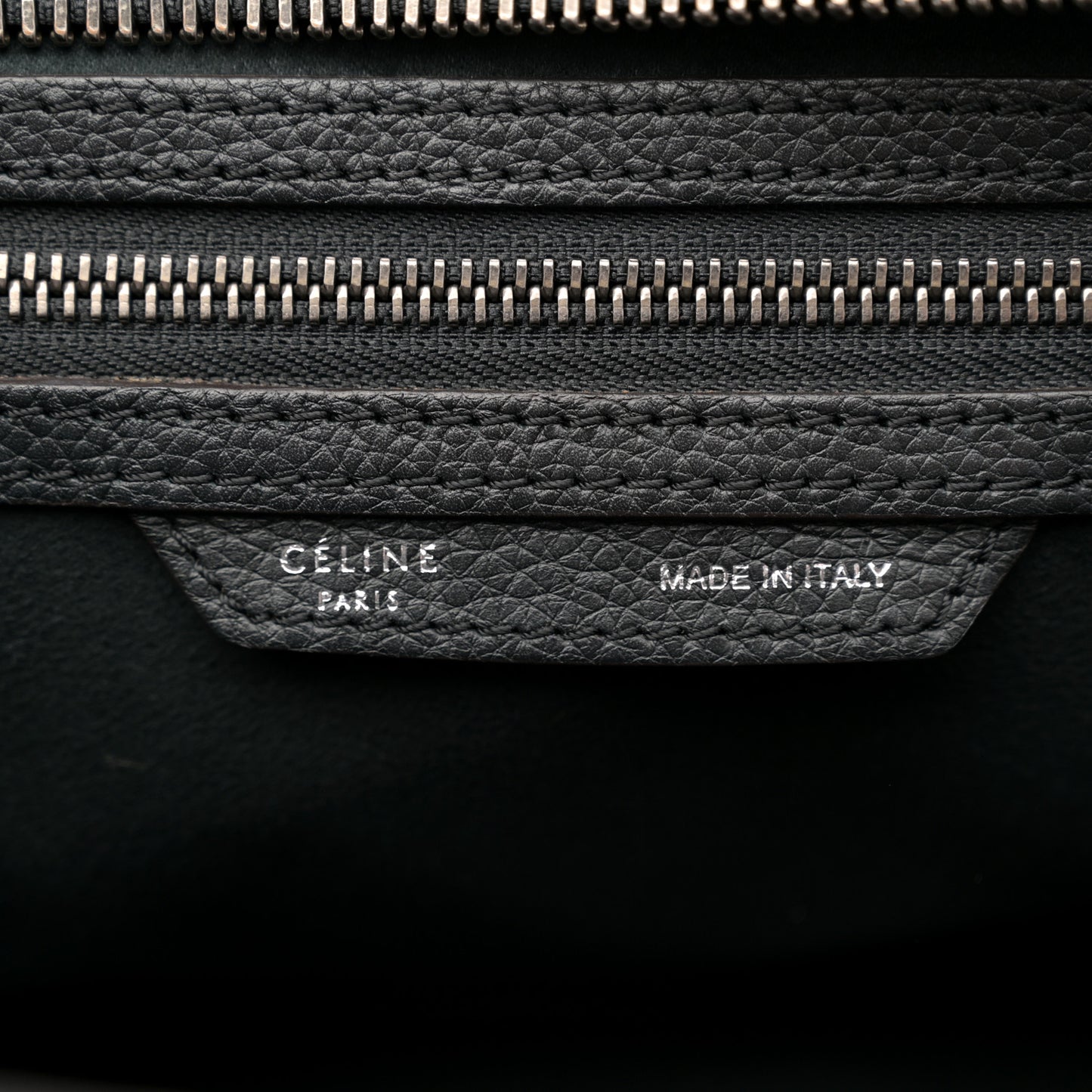Drummed Calfskin Micro Luggage Black