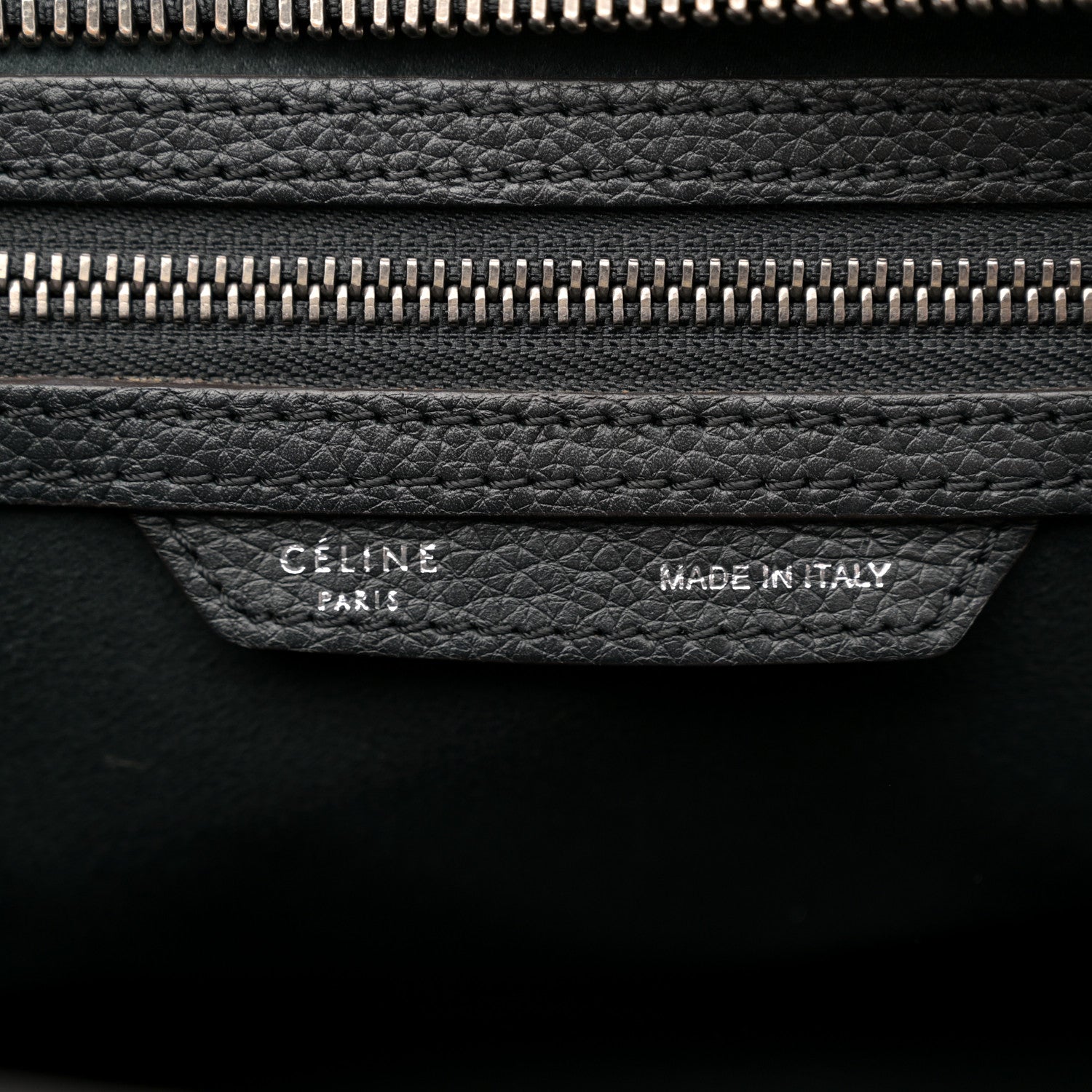 Celine Drummed Calfskin Micro Luggage Black 6 of 12