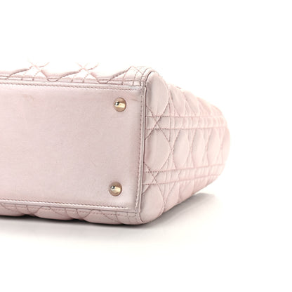 Christian Dior Pearly Lambskin Cannage Medium Lady Dior Lotus 8 of 11
