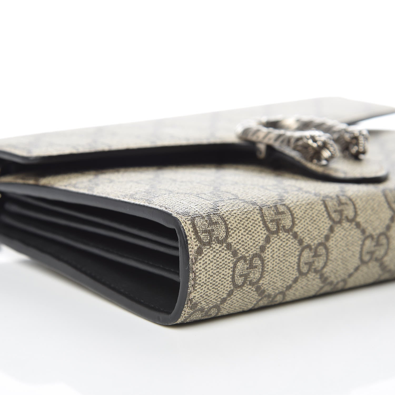 Gucci GG Supreme Monogram Mini Dionysus Chain Wallet Beige Black 8 of 9