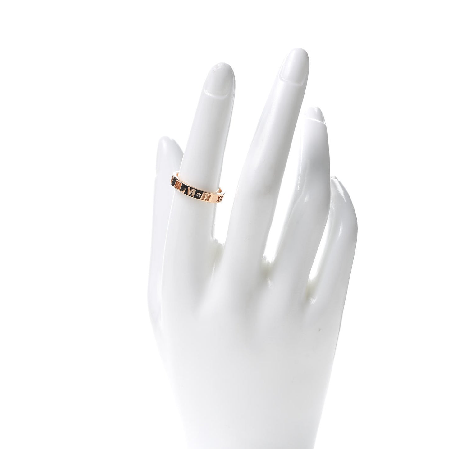 18K Rose Gold Diamond Atlas Pierced Ring 54 6.75