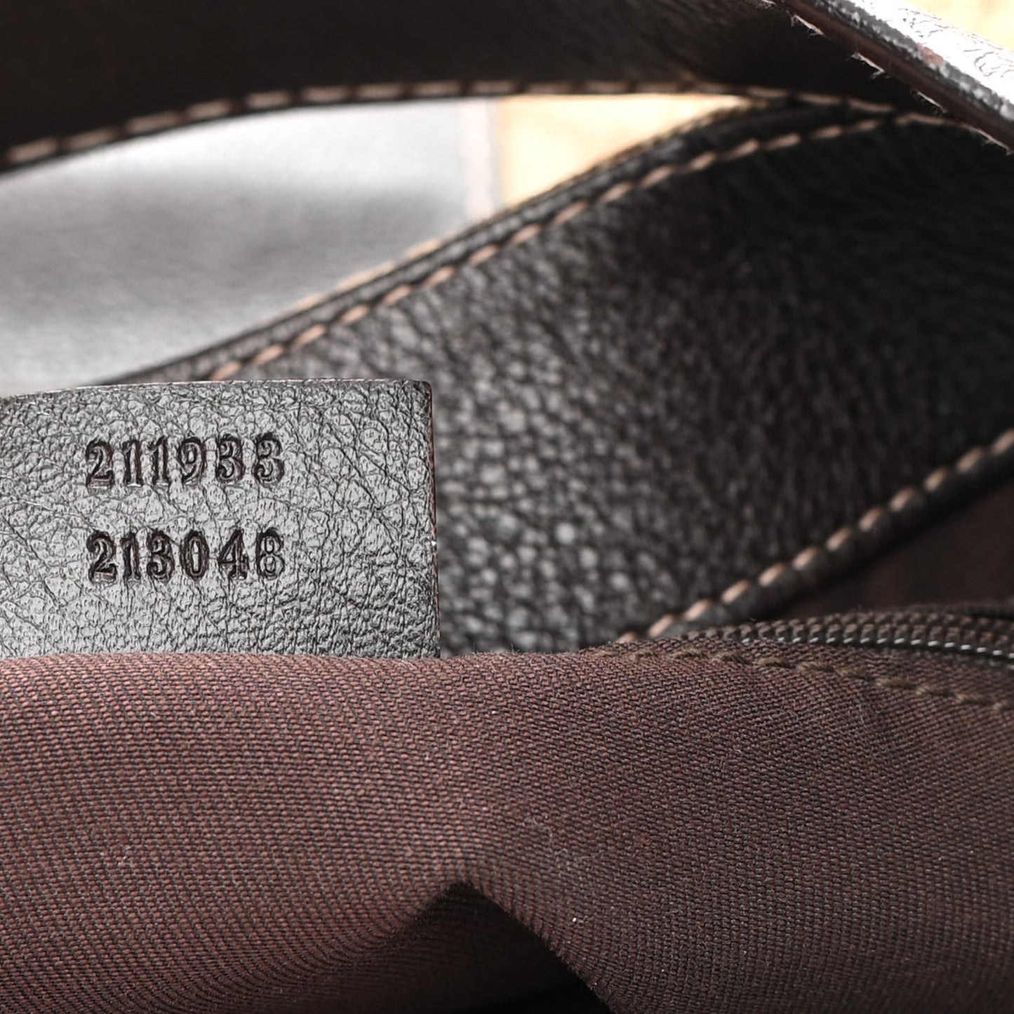 Monogram Large New Ladies Web Hobo Dark Brown