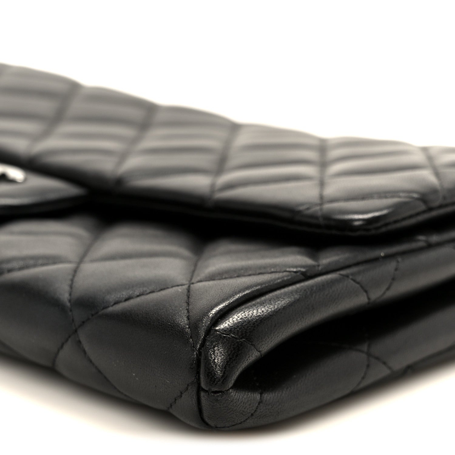 Chanel Lambskin Quilted Clutch With Chain Flap Black 11 of 12