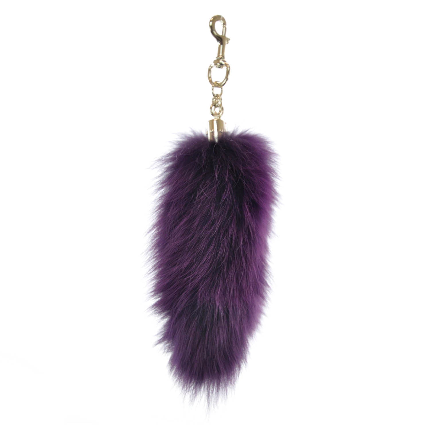 Gucci Fox Fur Charm Violet Purple 1 of 3