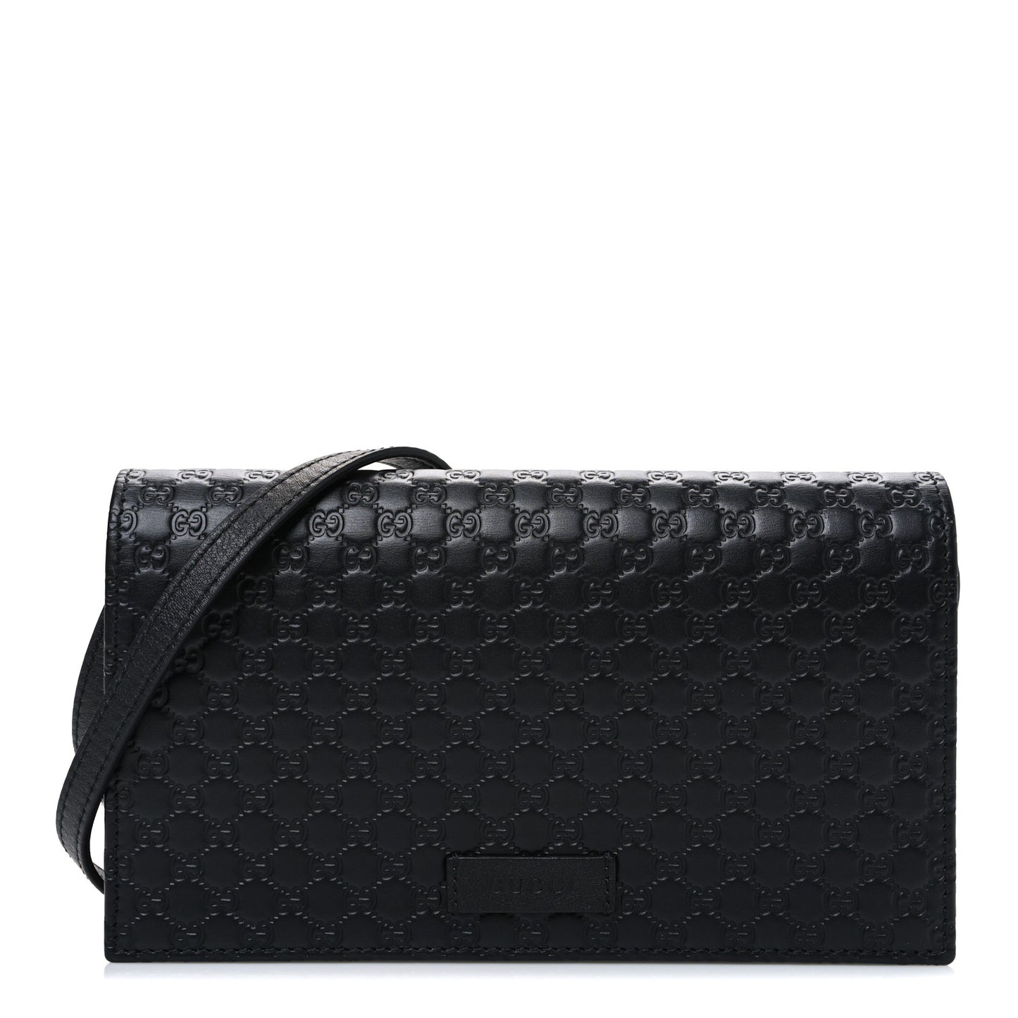Microguccissima Crossbody Wallet Black