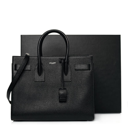 Saint Laurent Grained Calfskin Small Sac De Jour Black 10 of 10