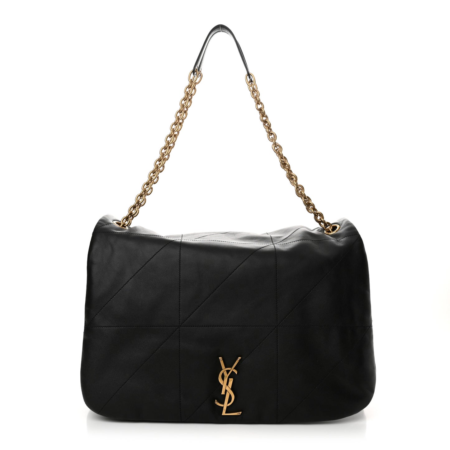 Lambskin Matelasse Monogram Large Jamie 4.3 Black