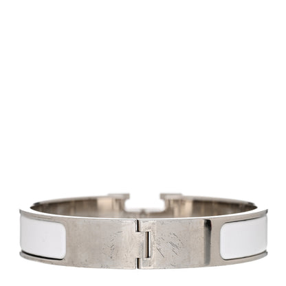 Hermes Enamel Narrow Clic Clac H Bracelet PM White 4 of 5