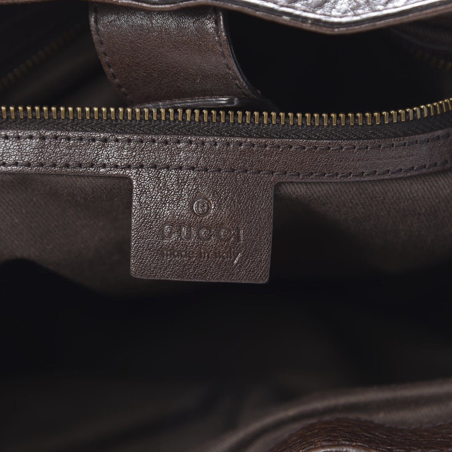 Monogram Medium Interlocking Icon Tote Dark Brown