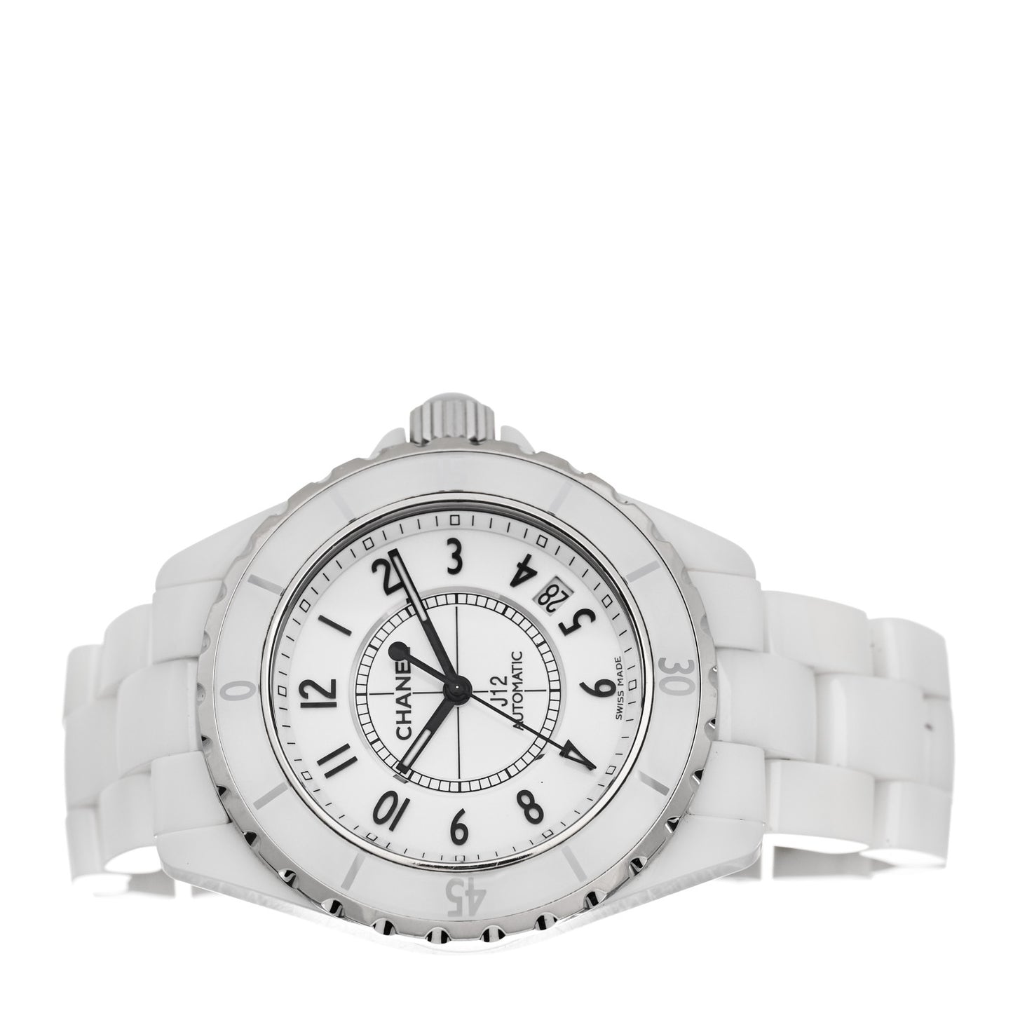 Stainless Steel Ceramic 38mm J12 Automatic Watch White