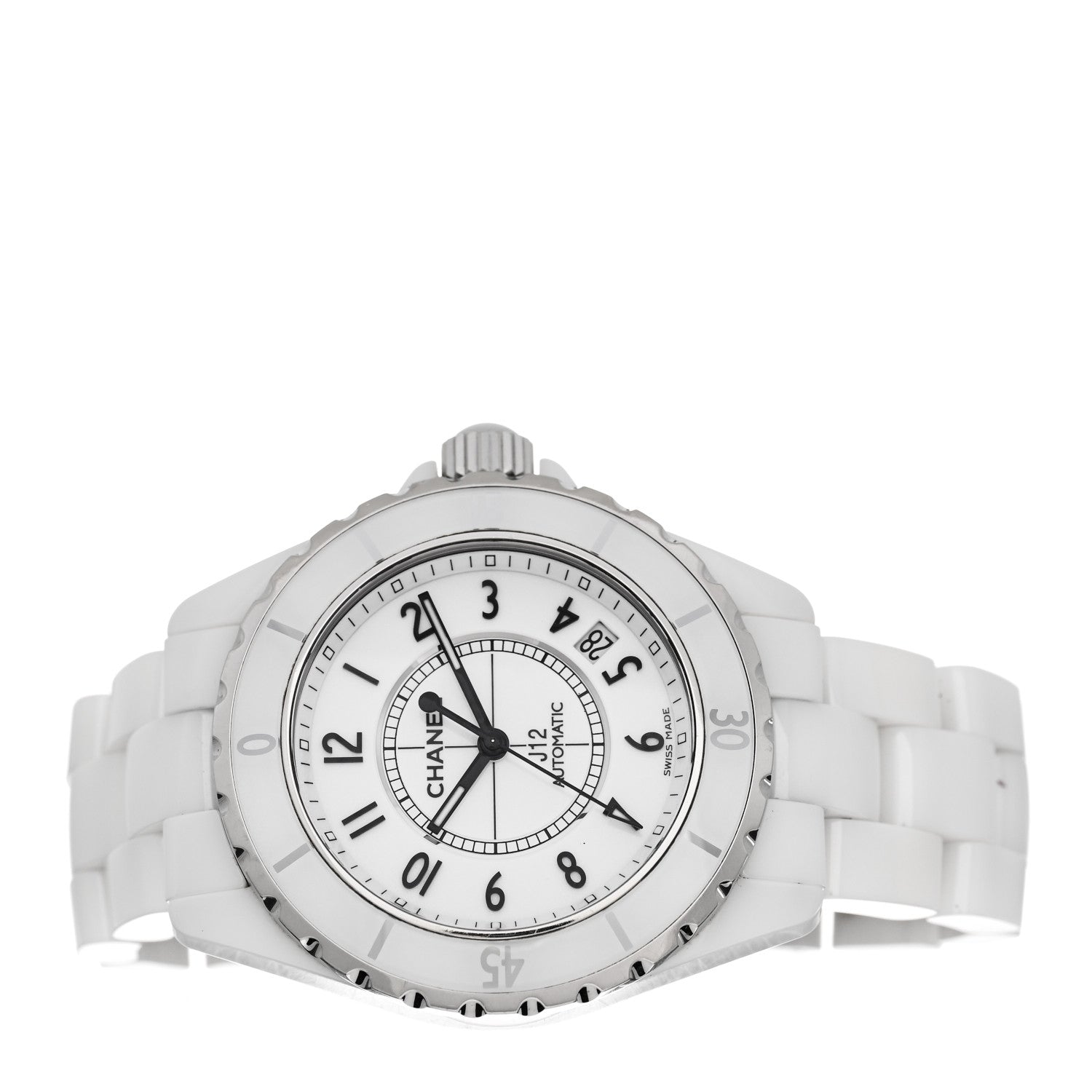 Chanel Stainless Steel Ceramic 38mm J12 Automatic Watch White 2 of 4
