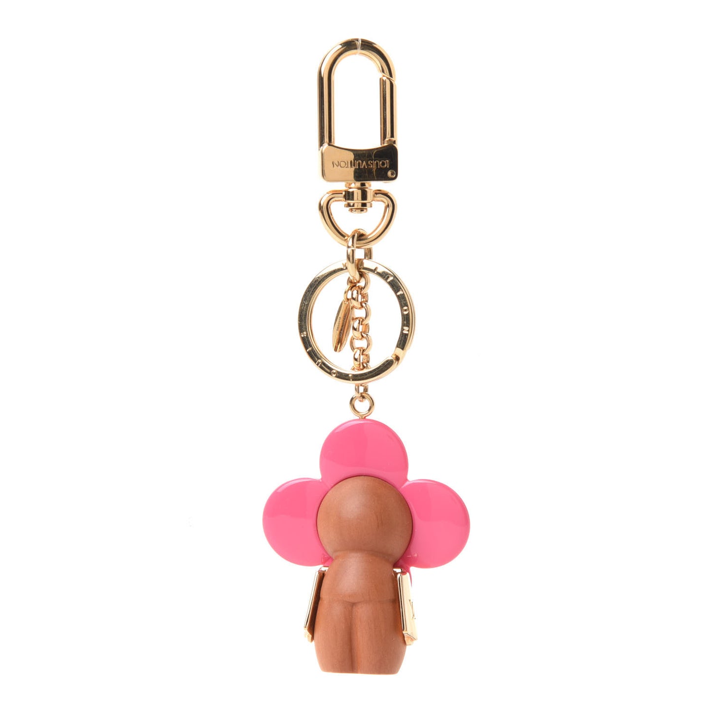 Resin Wood Vivienne Bag Charm Pink