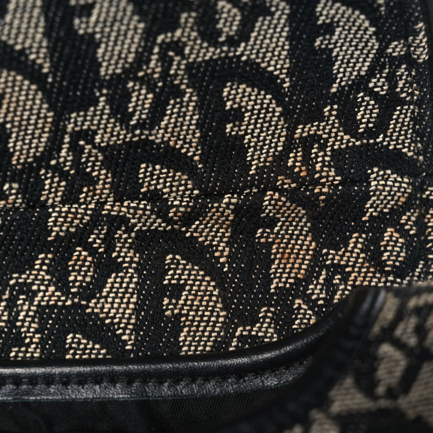 Christian Dior Monogram Double Saddle Bag Black 9 of 10