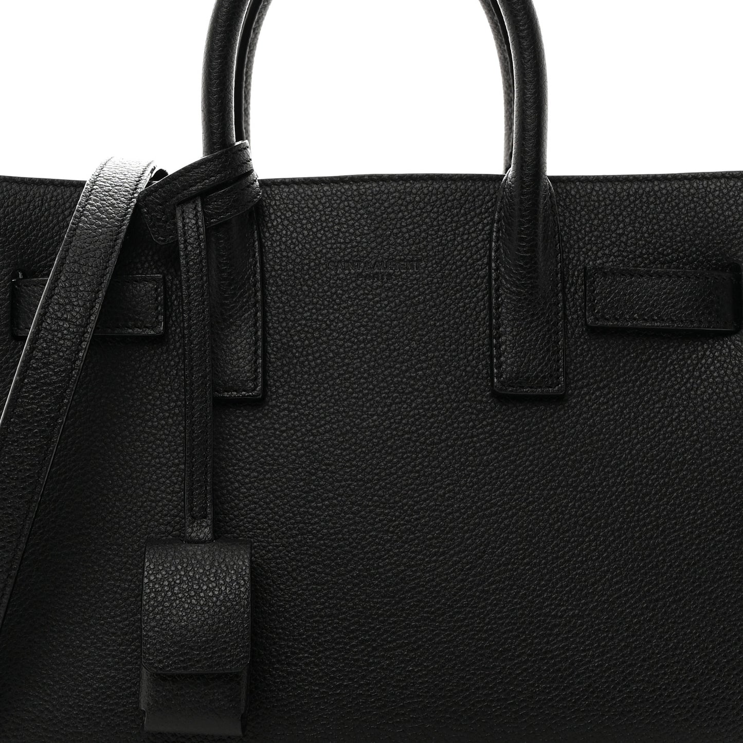 Grained Calfskin Nano Sac De Jour Black