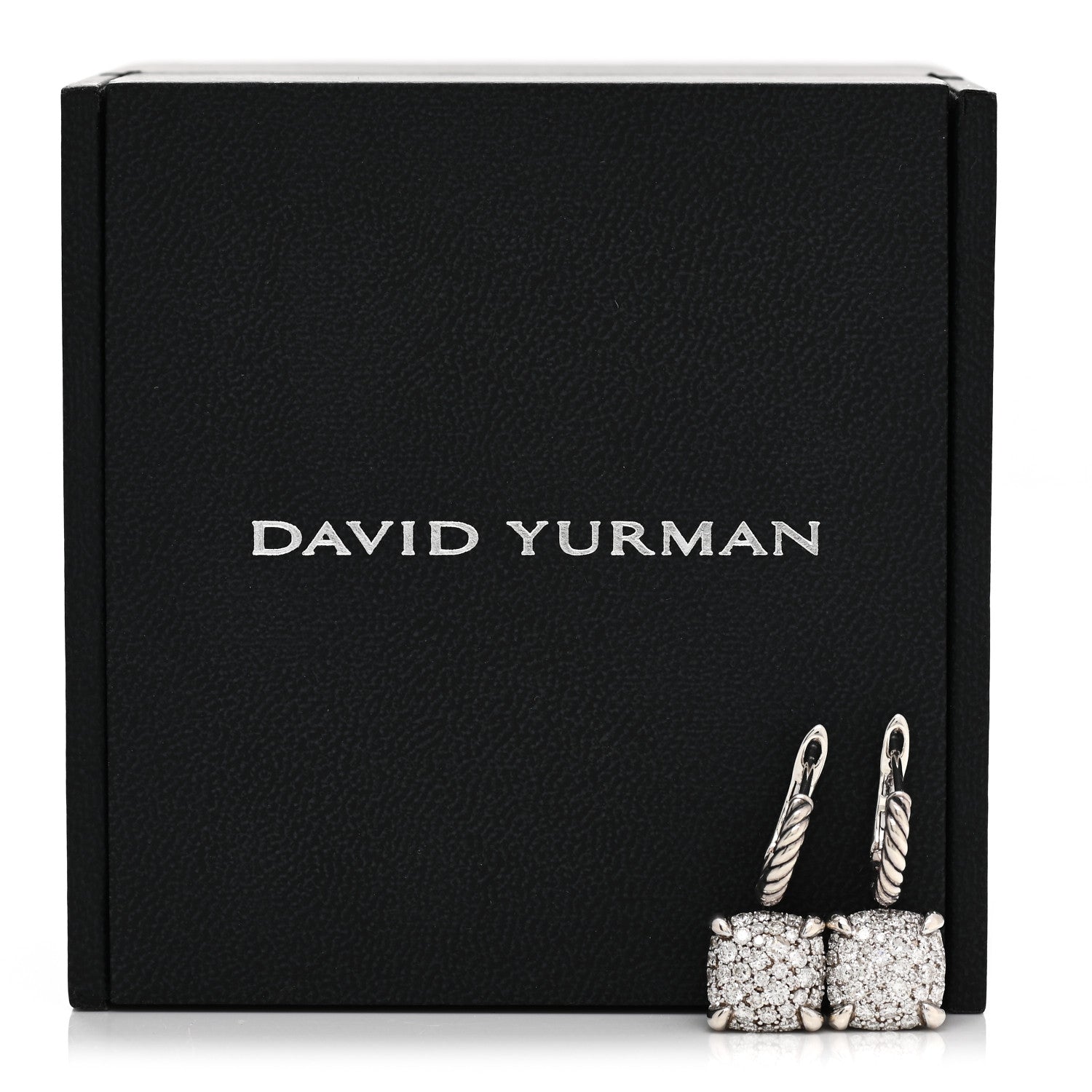David Yurman Sterling Silver Diamond Chatelaine Drop Earrings 5 of 5