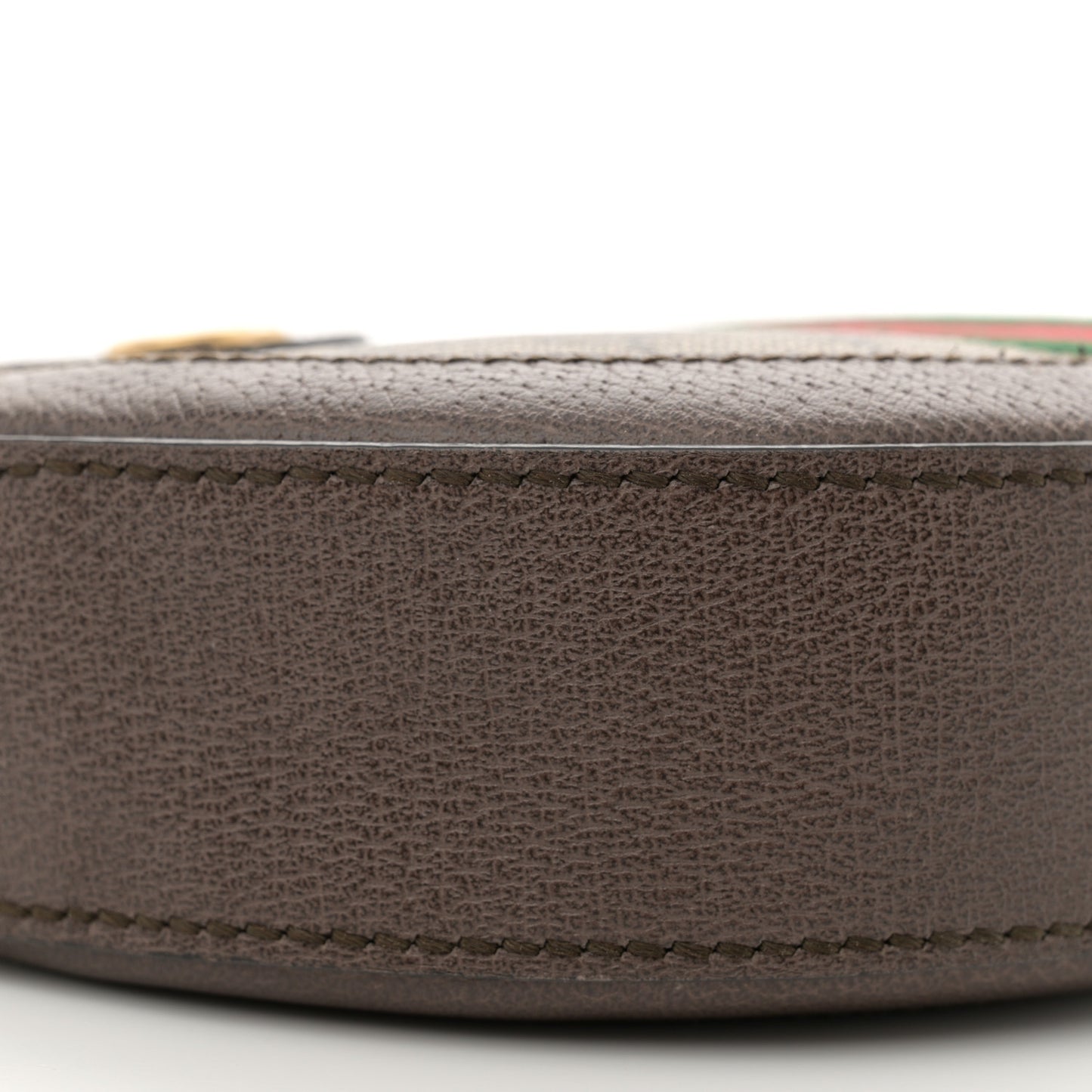GG Supreme Monogram Web Mini Ophidia Round Shoulder Bag Brown