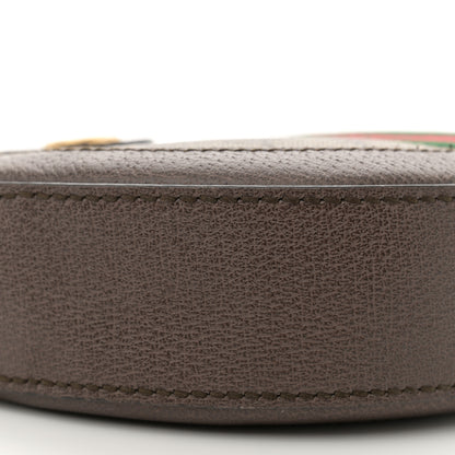 Gucci GG Supreme Monogram Web Mini Ophidia Round Shoulder Bag Brown 9 of 11
