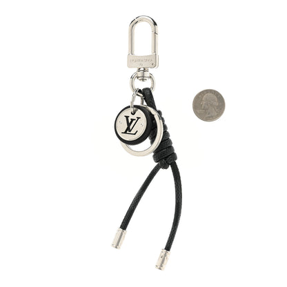 Louis Vuitton Palladium Damier Graphite Rope Bag Charm Key Holder 2 of 4