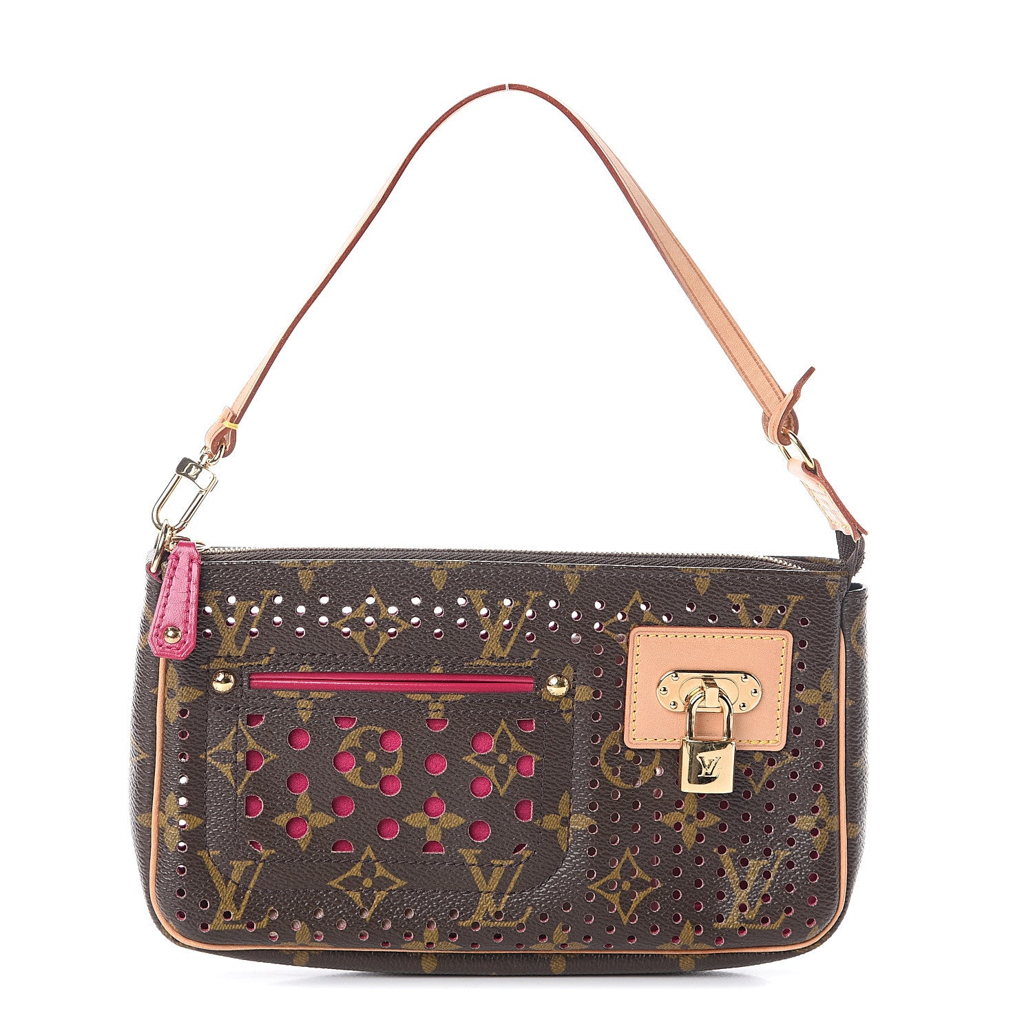 Louis Vuitton Monogram Perforated Pochette Accessories Bag Fuchsia 1 of 7