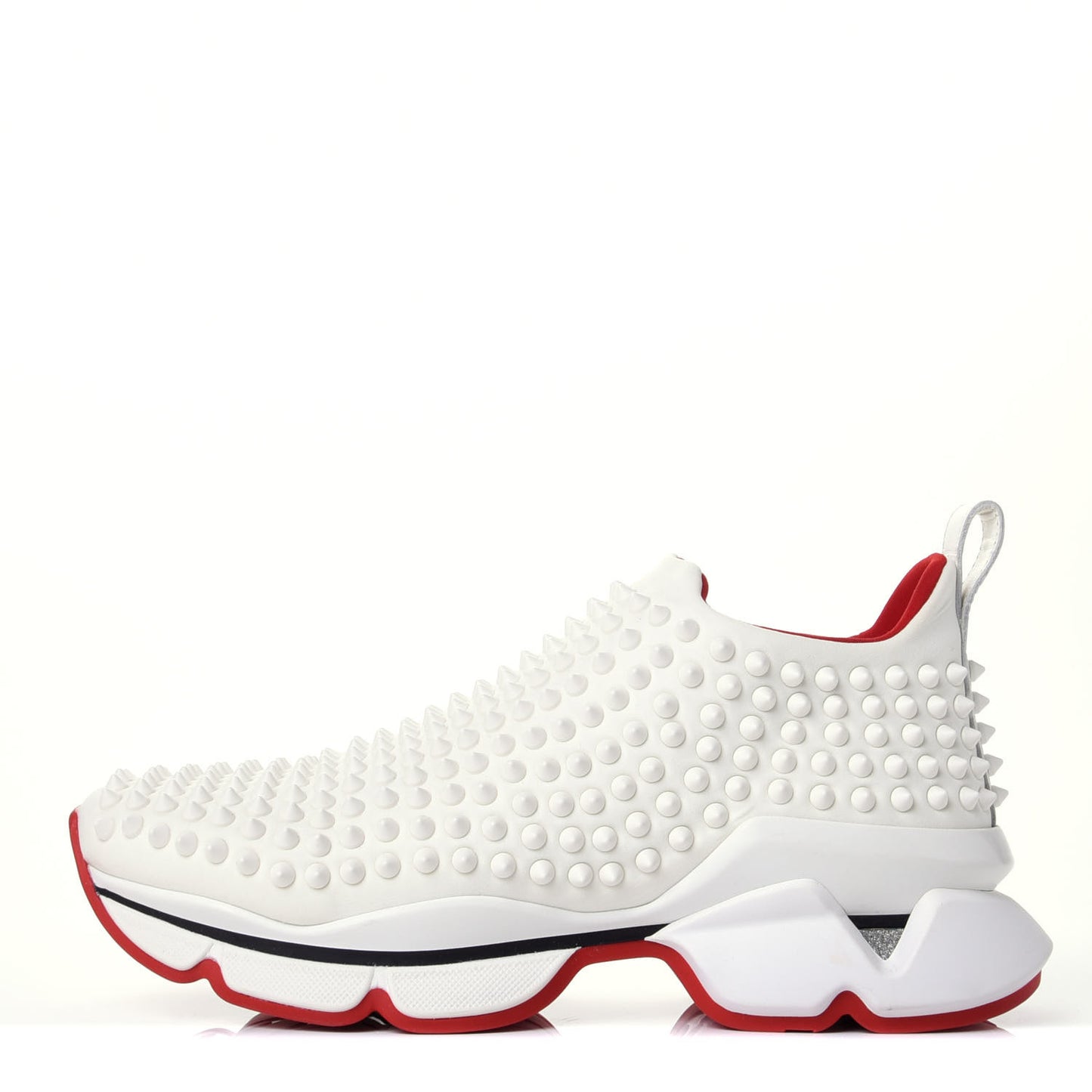 Neoprene Spike Sock Donna Flat Sneakers 37.5 White Snow Mat