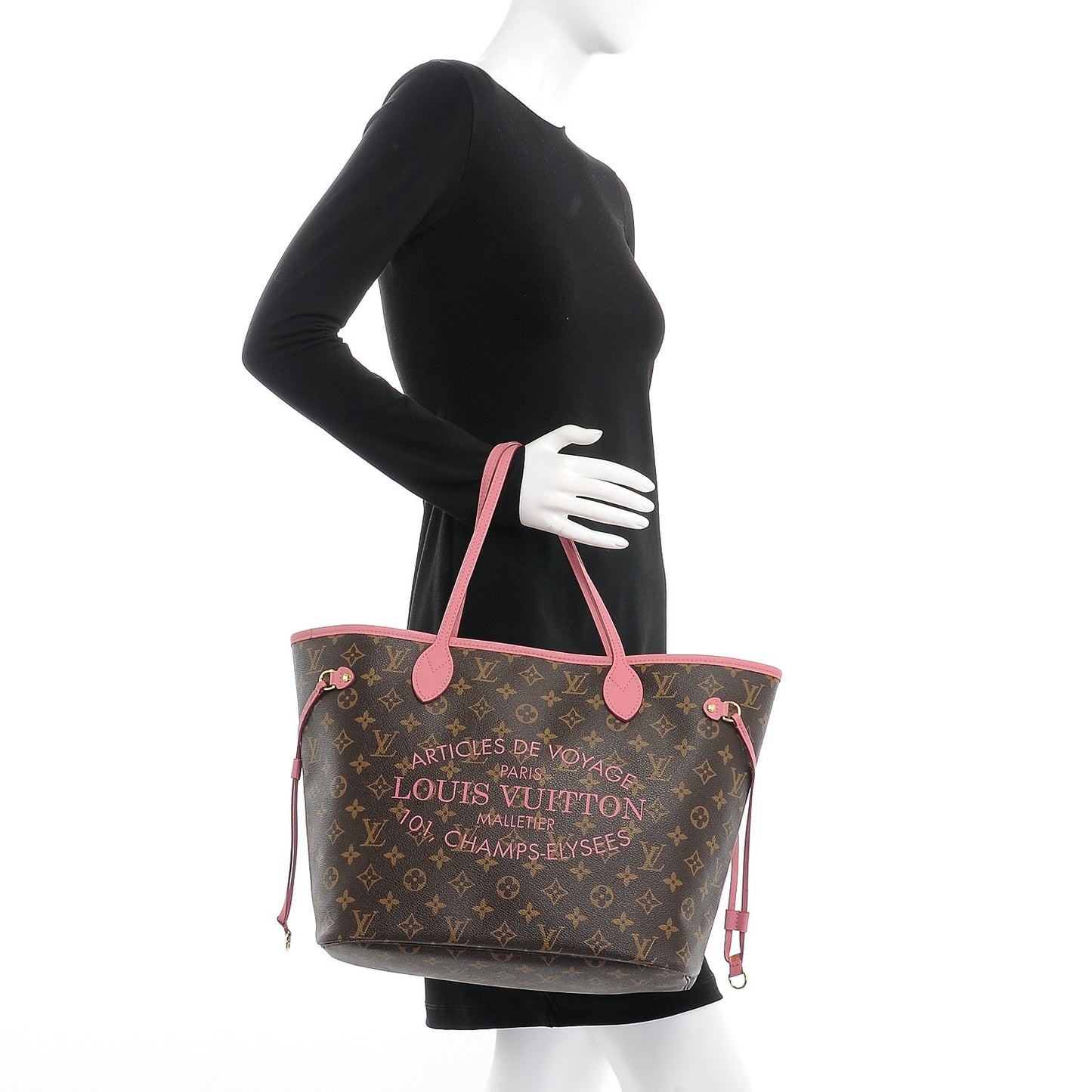 Monogram Articles de Voyage Ikat Neverfull MM Rose Velours
