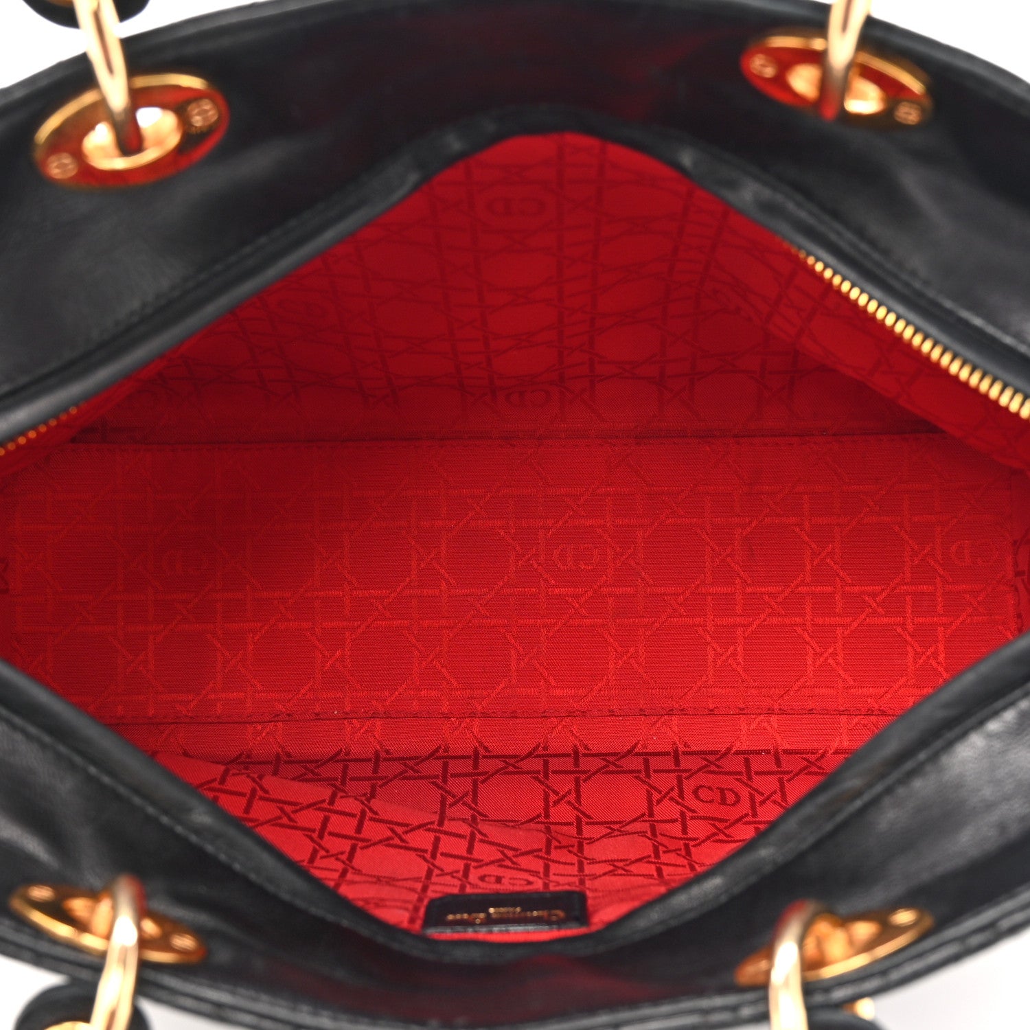 Christian Dior Lambskin Cannage Large Lady Dior Black 5 of 18