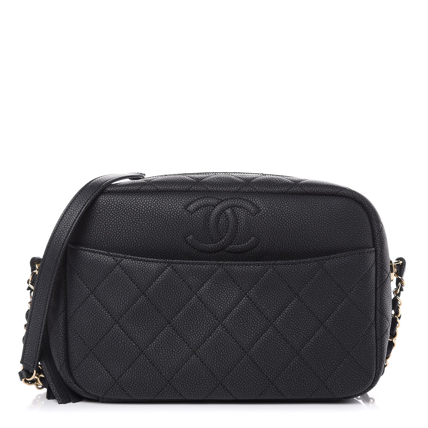 Chanel Caviar Quilted Medium Coco Tassel Camera Case Black 1 of 10