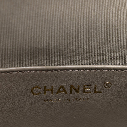 Chanel Suede Quilted Medium Chanel 25 Handbag Dark Grey 6 of 10