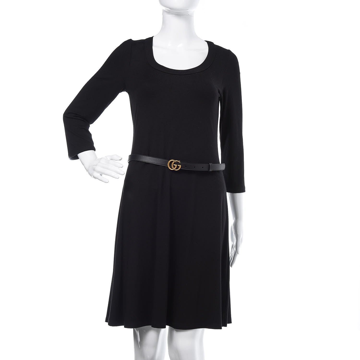 Gucci Calfskin Double G 20mm Belt 85 34 Black 2 of 6
