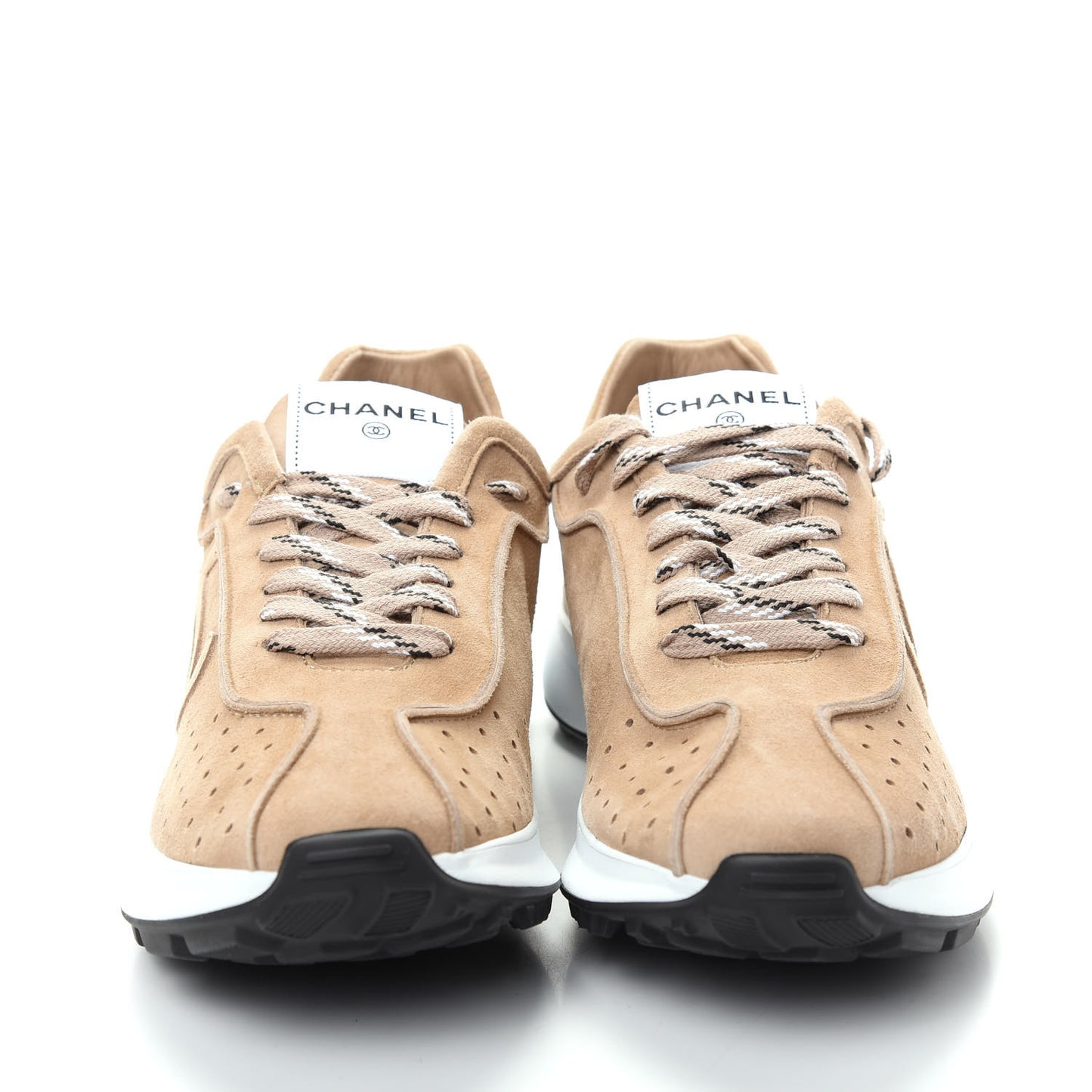 Suede Goatskin CC Sneakers 41 Dark Beige