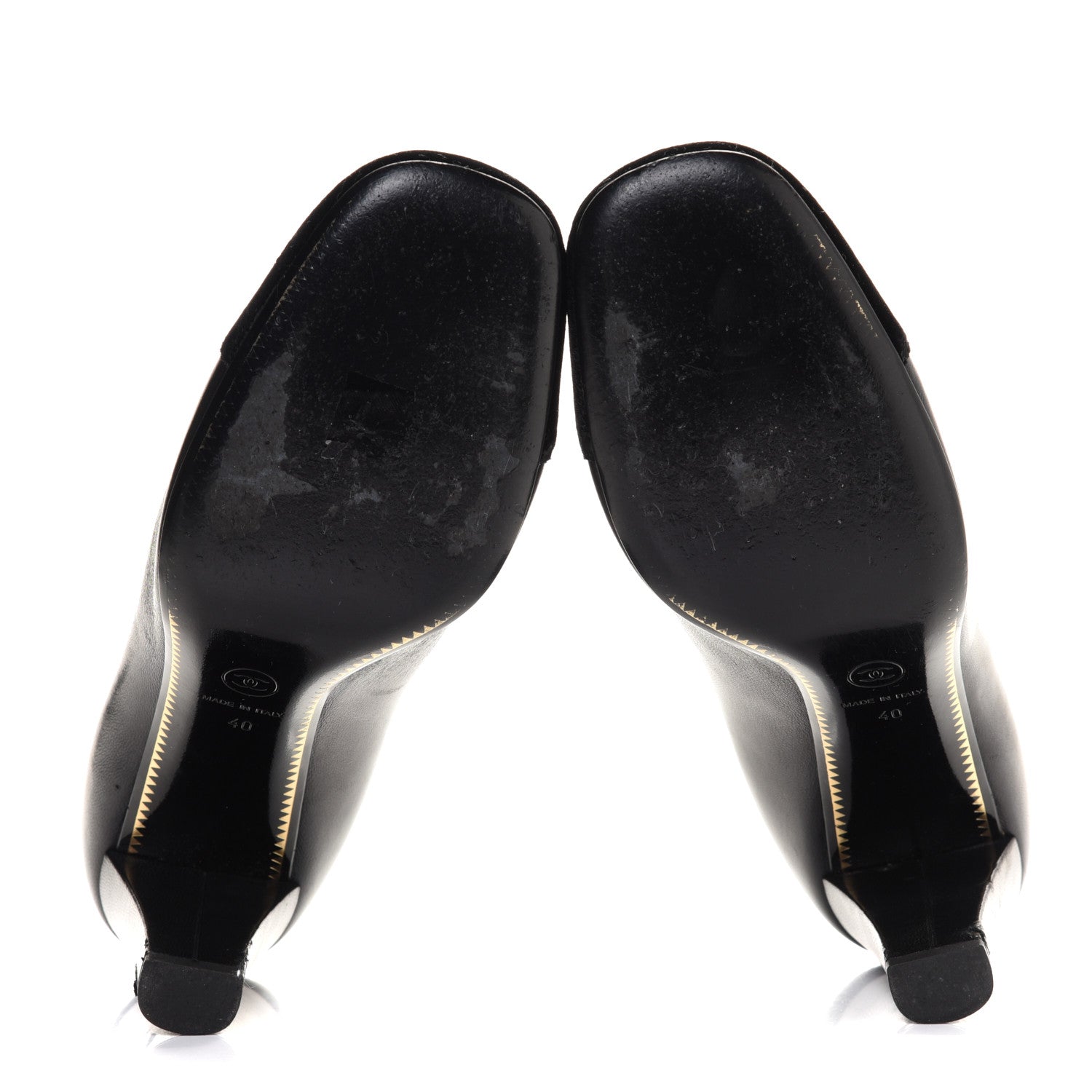 Chanel Lambskin Suede Cap Toe Short Ankle Boots 40 Black 5 of 11