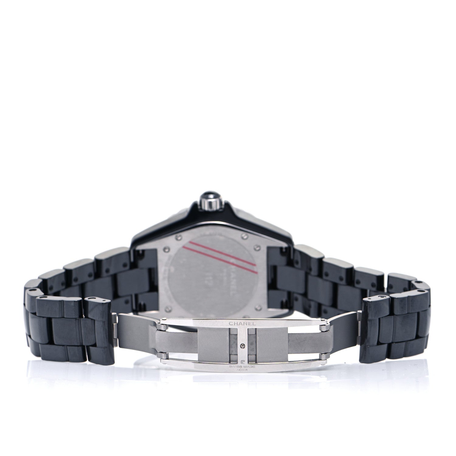 Chanel Stainless Steel Ceramic Diamond Bezel 38mm J12 Automatic Watch Black 5 of 6