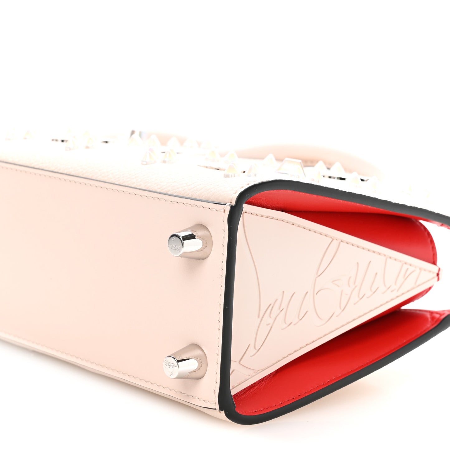 Calfskin Spikes Loubinthesky Paloma Baguette Leche