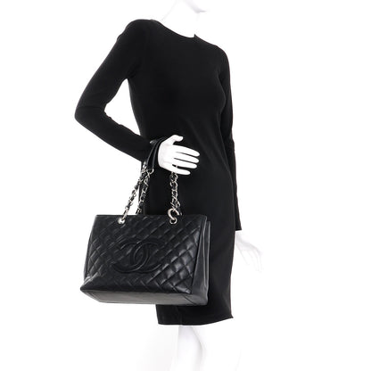 Chanel Caviar Quilted Grand Shopping Tote GST Black 2 of 7
