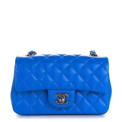 Chanel Caviar Quilted Mini Rectangular Flap Blue 1 of 8