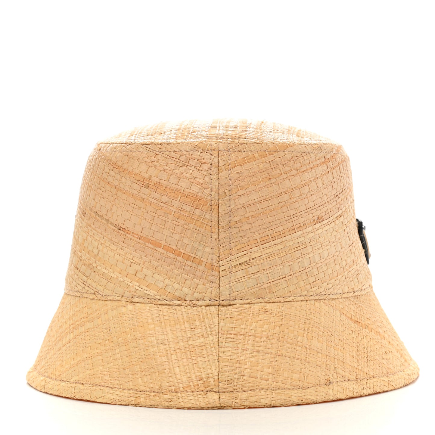 Paglia Metal Triangle Logo Womens Bucket Hat M Naturale Black