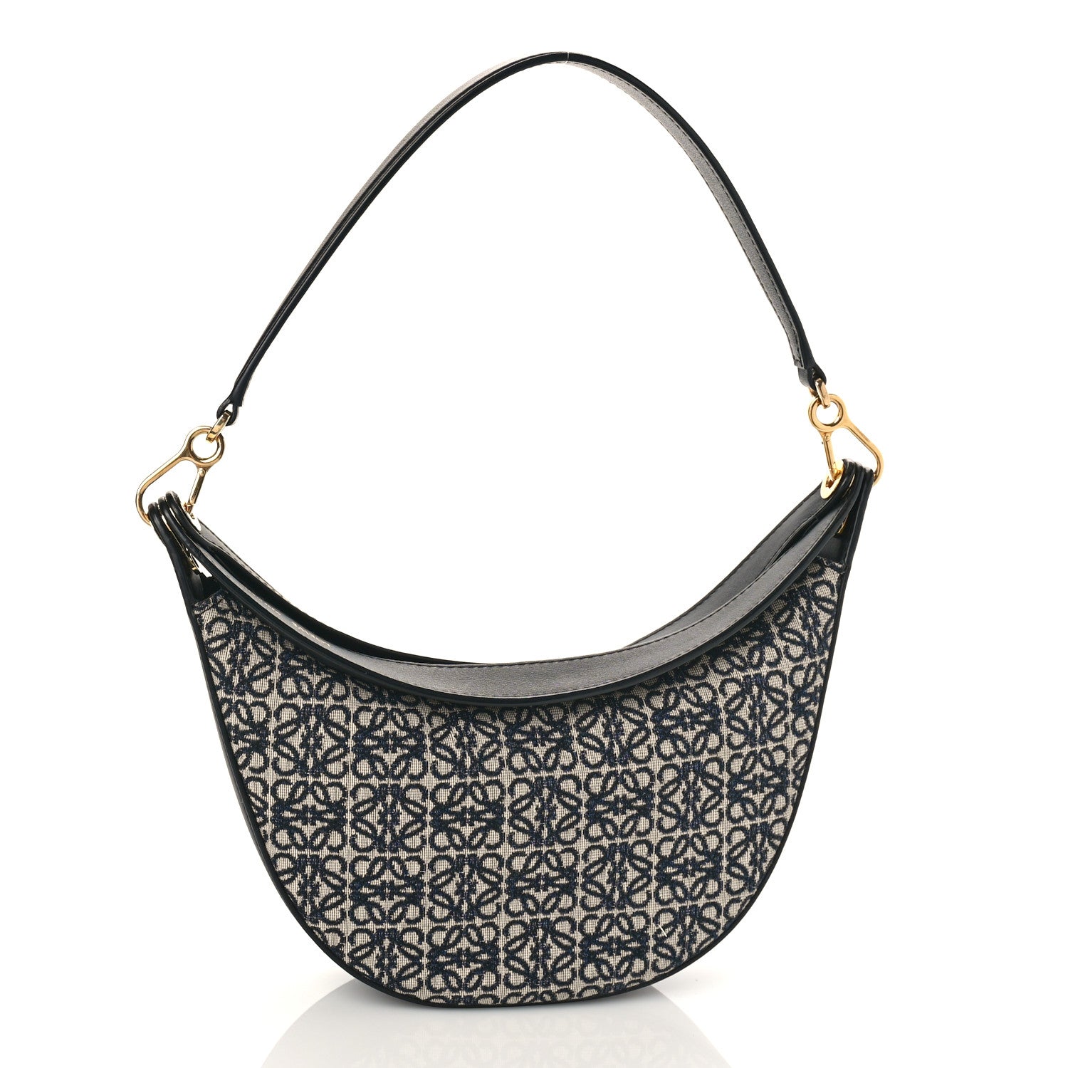 Loewe Jacquard Anagram Calfskin Small Luna Navy Black 3 of 8